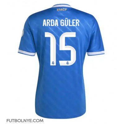 Camiseta Real Madrid Arda Guler #15 Tercera Equipación 2025-26 manga corta Camiseta Real Madrid Arda Guler #15 Tercera Equipación 2025-26 manga corta